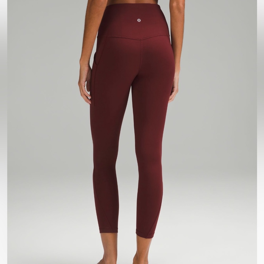 lululemon fast and free red merlot High-Rise Pant with
Pockets 25" NWOT - Picture 2 of 11